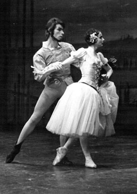 Ivica Ivanko (Hilarion) i Ivanka Žunac (Giselle) - Adolphe Adam, Giselle, Hrvatsko narodno kazalište u Zagrebu, 1970.