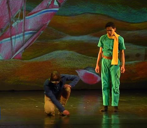 Europaballet St. Pölten i Hrvatsko narodno kazalište u Osijeku, Odjel za suvremeni ples Glazbene škole Franje Kuhača, Osijek: Mali princ, kor. Reiner Feistel, foto: screenshot