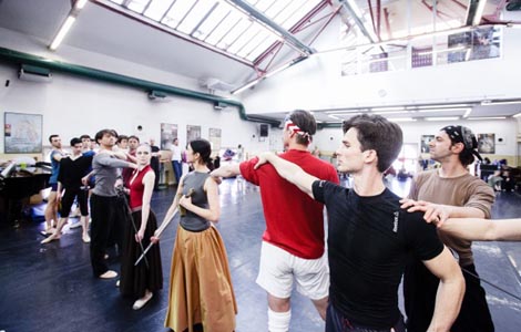 Proba baleta Romeo i Julija u HNK-u u Zagrebu