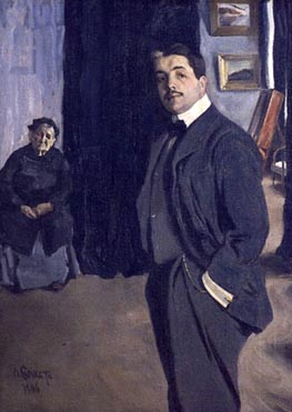 Portret Sergeja Djagiljevljeva s dadiljom, Léon Bakst, 1906.