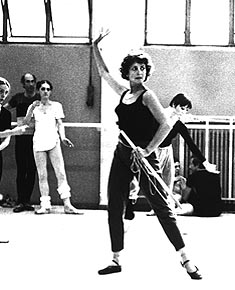 Vjera Marković na probi ulogu Carabose u baletu Trnoružica, Verona, 1978.